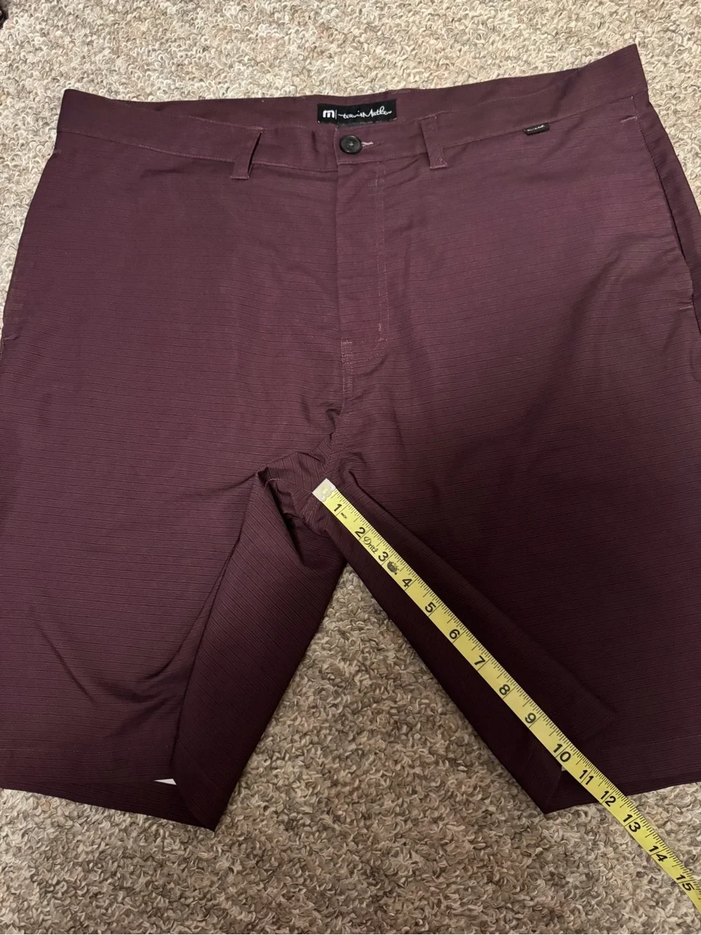 Travis Mathew Men’s Flat Front Maroon Golf Shorts